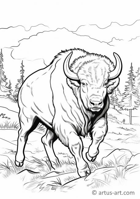 Page de coloriage du Bison d'Europe